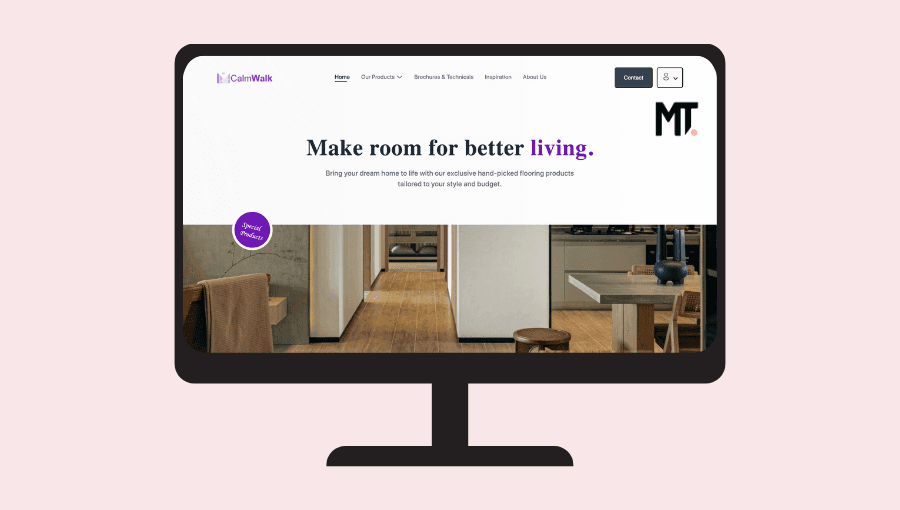 Calm Walk Flooring website screenshot